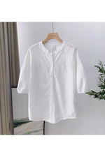 Hollow Out Vintage Blouse cottagecoreclothes