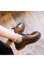 Retro Round Toe Oxfords cottagecoreclothes