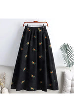 Embroidery Corduroy Skirt cottagecoreclothes