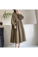 Mori Ruffled Corduroy Dress cottagecoreclothes