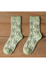Cottagecore Green Embroidery Socks cottagecoreclothes