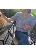 Vintage Short Sleeve Collar Fall Cardigan cottagecoreclothes