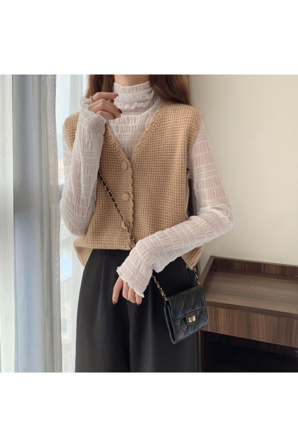 Mori Girl Loose Knitted Vest cottagecoreclothes