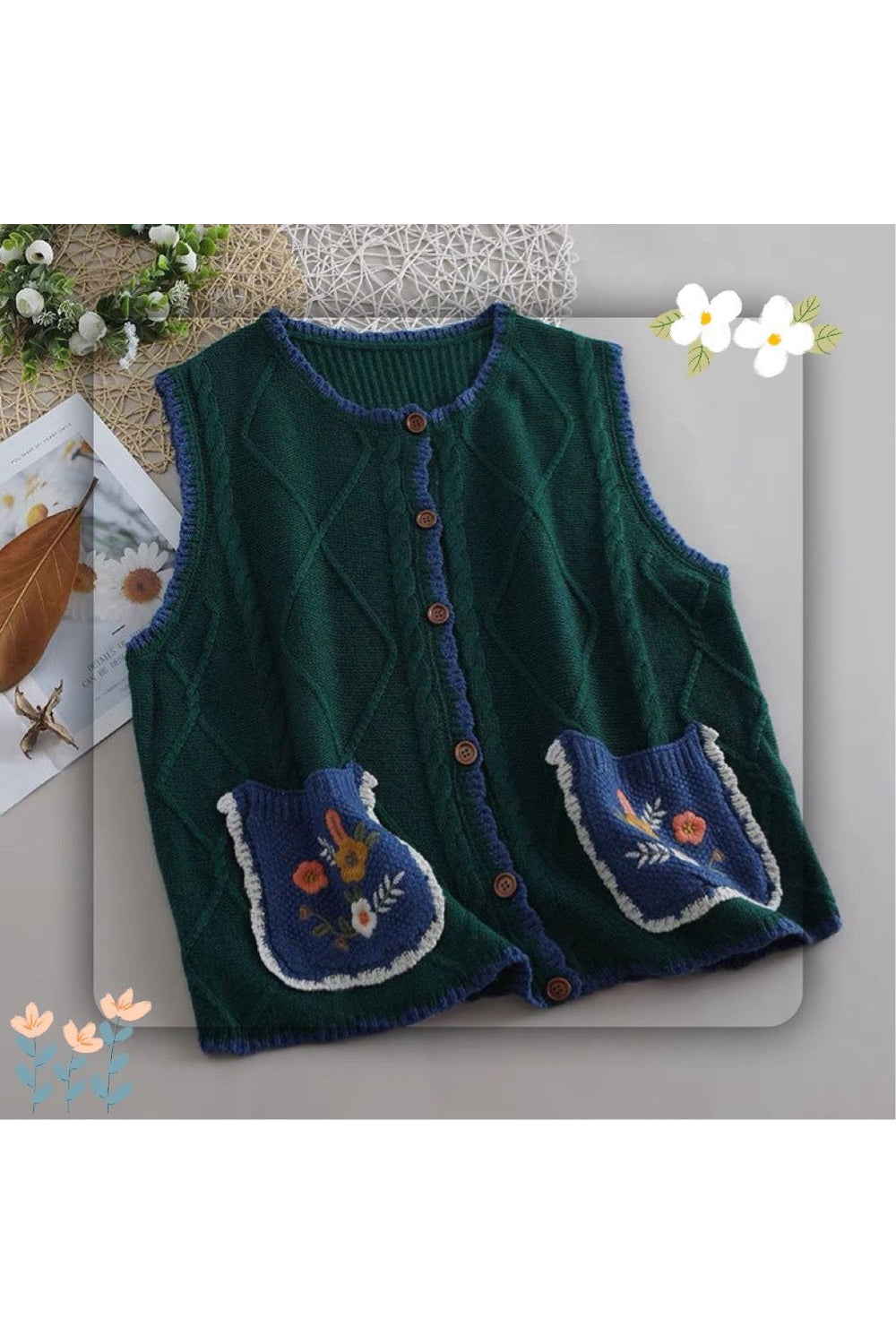 Mori Girl Fall Sweater Vest cottagecoreclothes