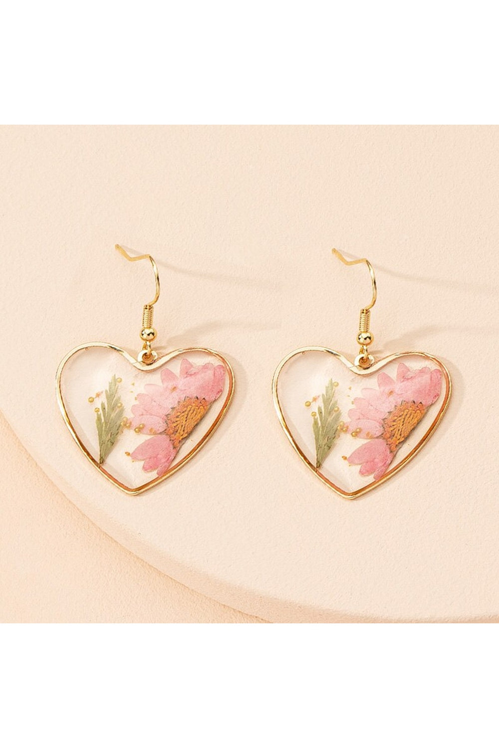 Blue Resin Heart Earrings cottagecoreclothes