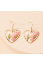 Blue Resin Heart Earrings cottagecoreclothes