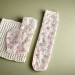 Vintage Blue Floral Sheer Socks cottagecoreclothes