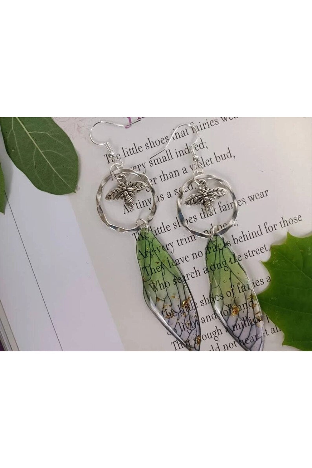 Bee Fairy Wings Earrings cottagecoreclothes
