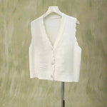 Cottagecore Floral Knit Scalloped Vest cottagecoreclothes