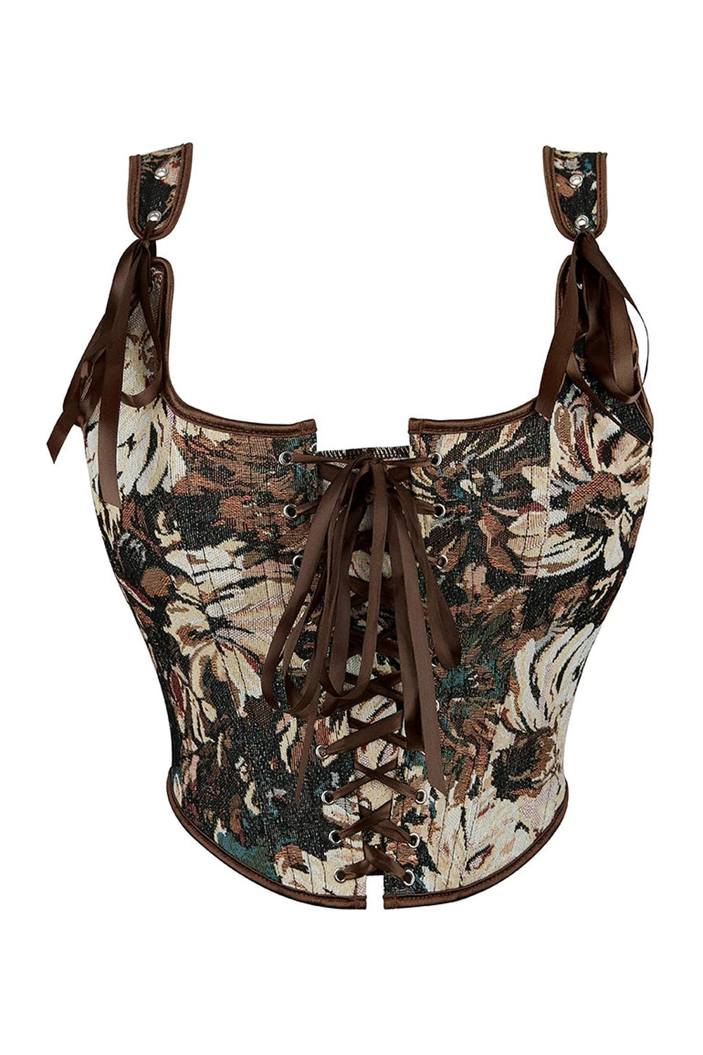 Retro Ribbon Tie Corset cottagecoreclothes