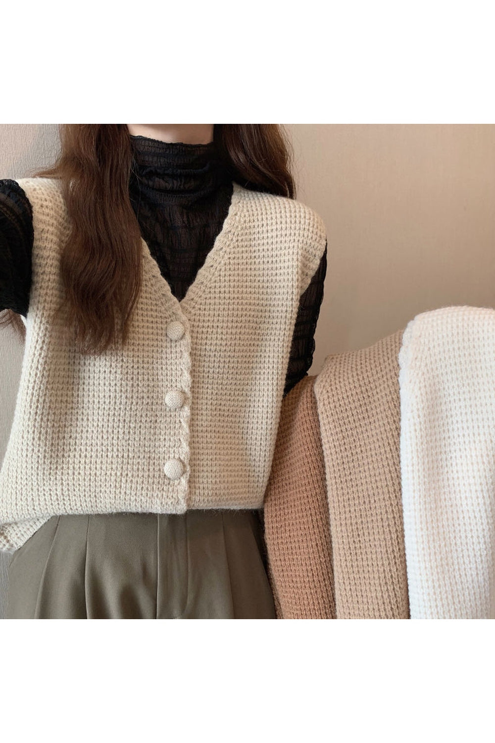Mori Girl Loose Knitted Vest cottagecoreclothes