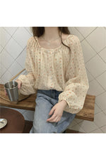 Cottagecore French Style Floral Casual Shirt cottagecoreclothes