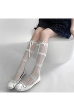 Fairycore Bow-Tied Sheer Socks cottagecoreclothes