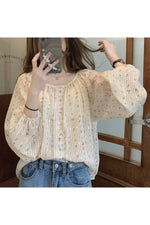 Cottagecore French Style Floral Casual Shirt cottagecoreclothes