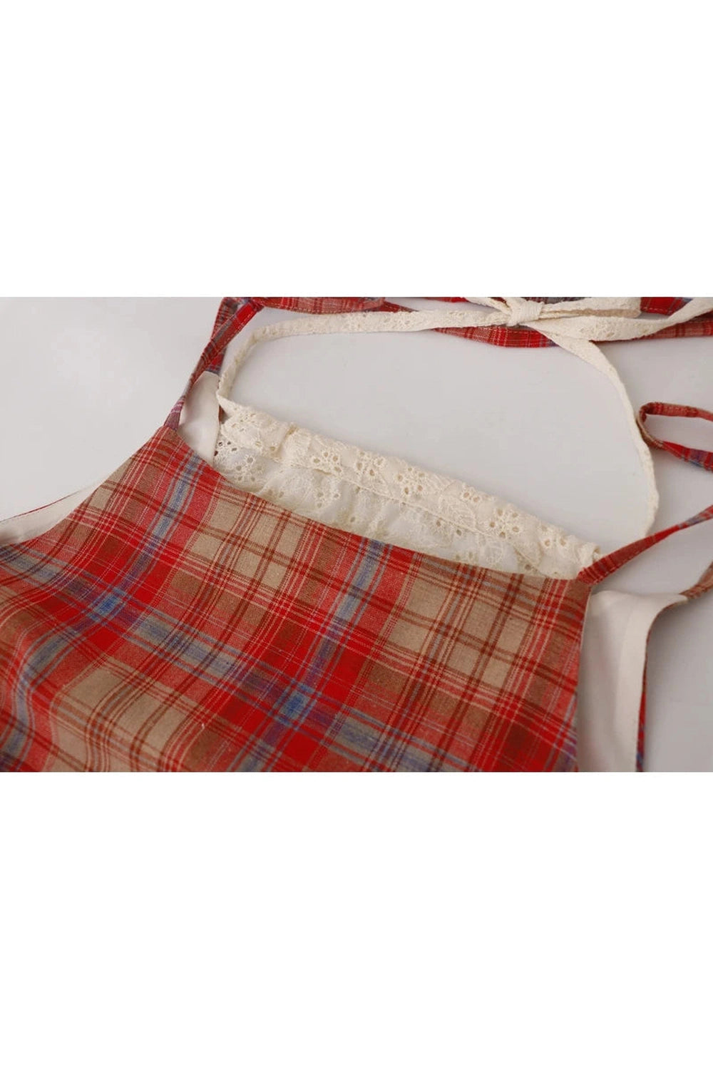 Mori Girl Plaid Vest Dress cottagecoreclothes