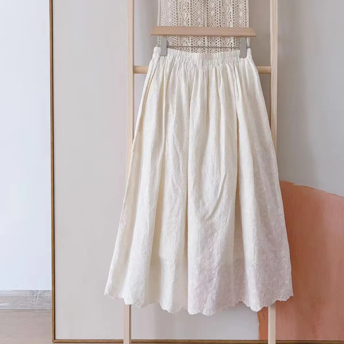 Pink Patchwork Cottagecore Skirt