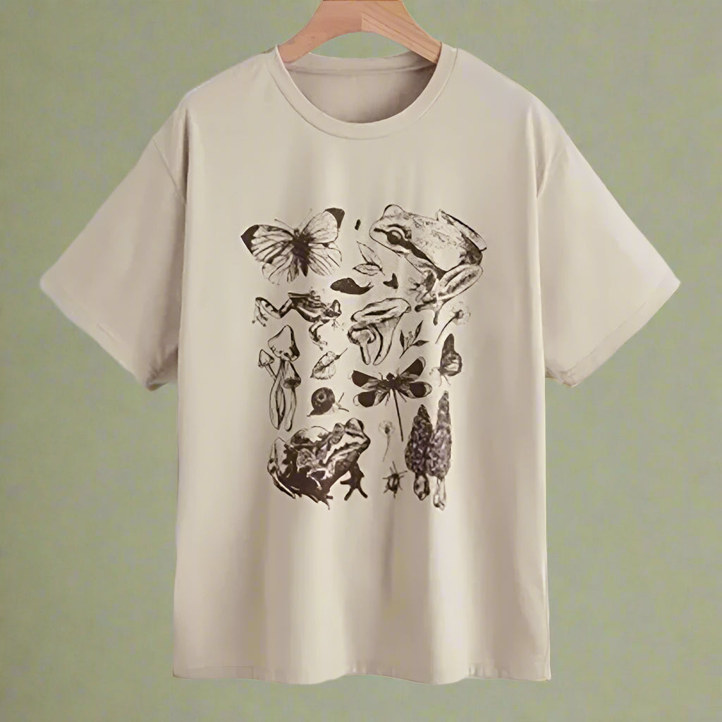 Goblincore Nature Sketch T-Shirt cottagecoreclothes