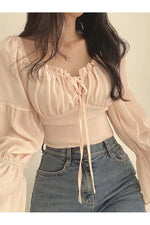 Vintage Boho Bishop Sleeve Shirt cottagecoreclothes