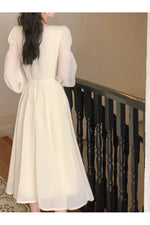 Elegant Solid Midi Dress cottagecoreclothes