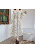 Mori Girl Floral Autumn Dress cottagecoreclothes