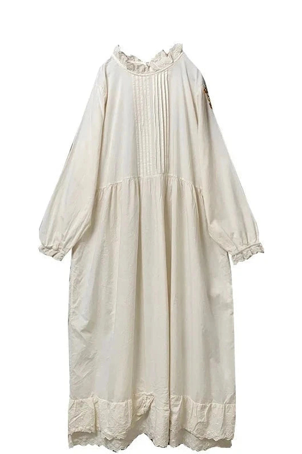 Japanese Cotton Linen Midi Dress cottagecoreclothes