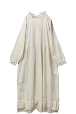 Japanese Cotton Linen Midi Dress cottagecoreclothes