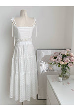 Vintage Lace Patchwork Bow Design Crop Vest cottagecoreclothes