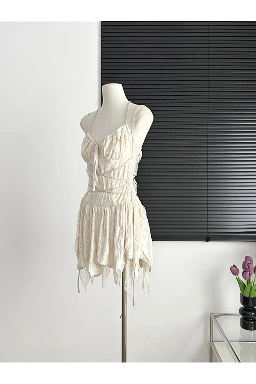 Spaghetti Strap Ballet Mini Dress cottagecoreclothes