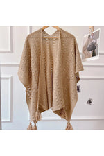 Ethnic Style Tassel Poncho cottagecoreclothes