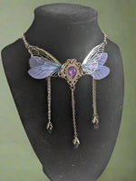 Fairycore Crystal Winged Pendant Necklace cottagecoreclothes