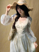 Fairycore Ethereal Puff Sleeve Dress cottagecoreclothes