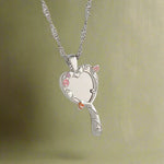 Fairycore Heart Mirror Pendant Necklace cottagecoreclothes