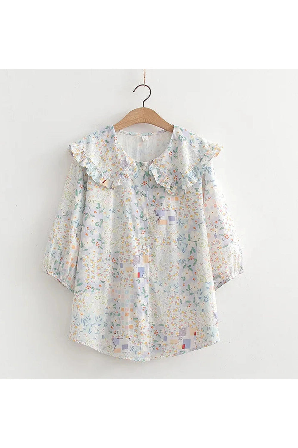 Kawaii Flower Peter Pan Shirt cottagecoreclothes