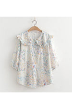 Kawaii Flower Peter Pan Shirt cottagecoreclothes