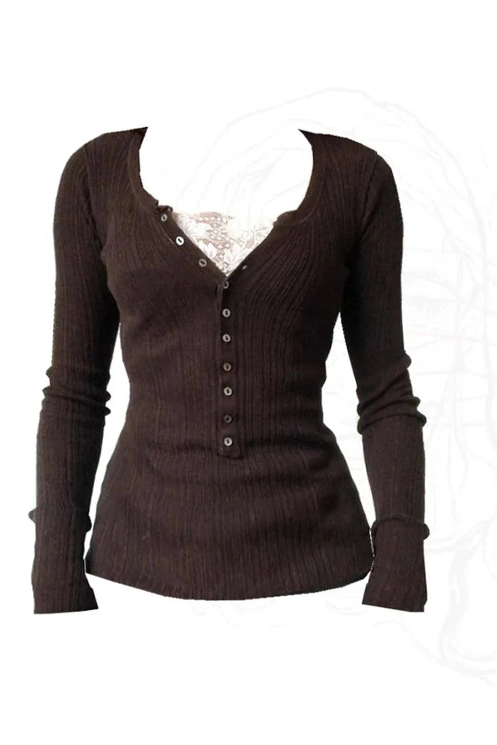 Dark Cottagecore Chocolate Fall Sweater cottagecoreclothes