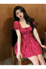 Enchanted Ruby Floral Dress cottagecoreclothes