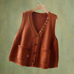 Mori Girl Floral Embroidered Knit Vest cottagecoreclothes