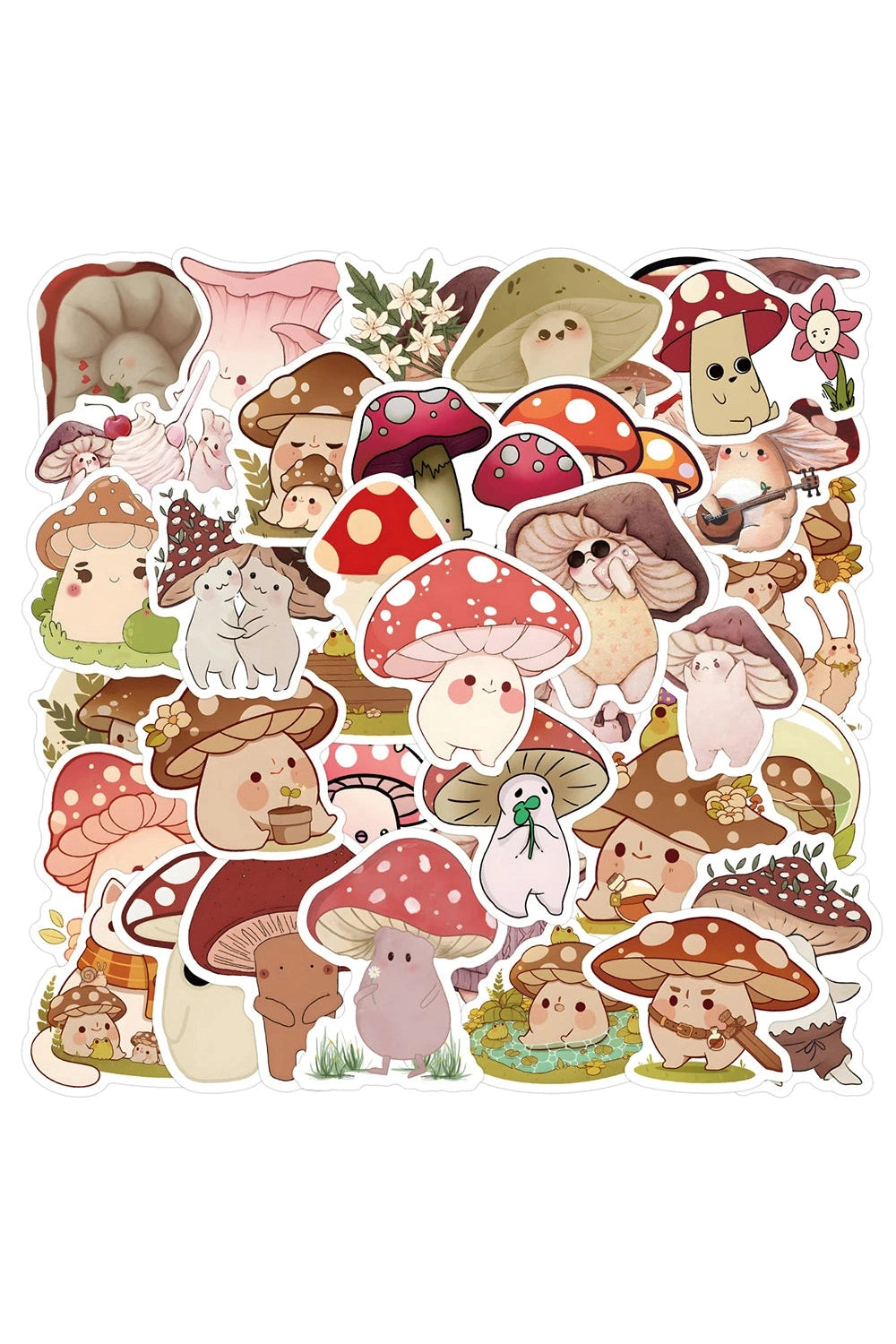 Goblincore Mushroom Friends Sticker Pack cottagecoreclothes