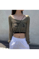 Knit Rib Slash Collar Top cottagecoreclothes