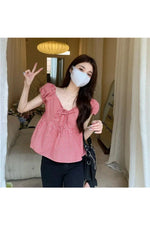 Picnic Charm Puff Sleeve Blouse cottagecoreclothes