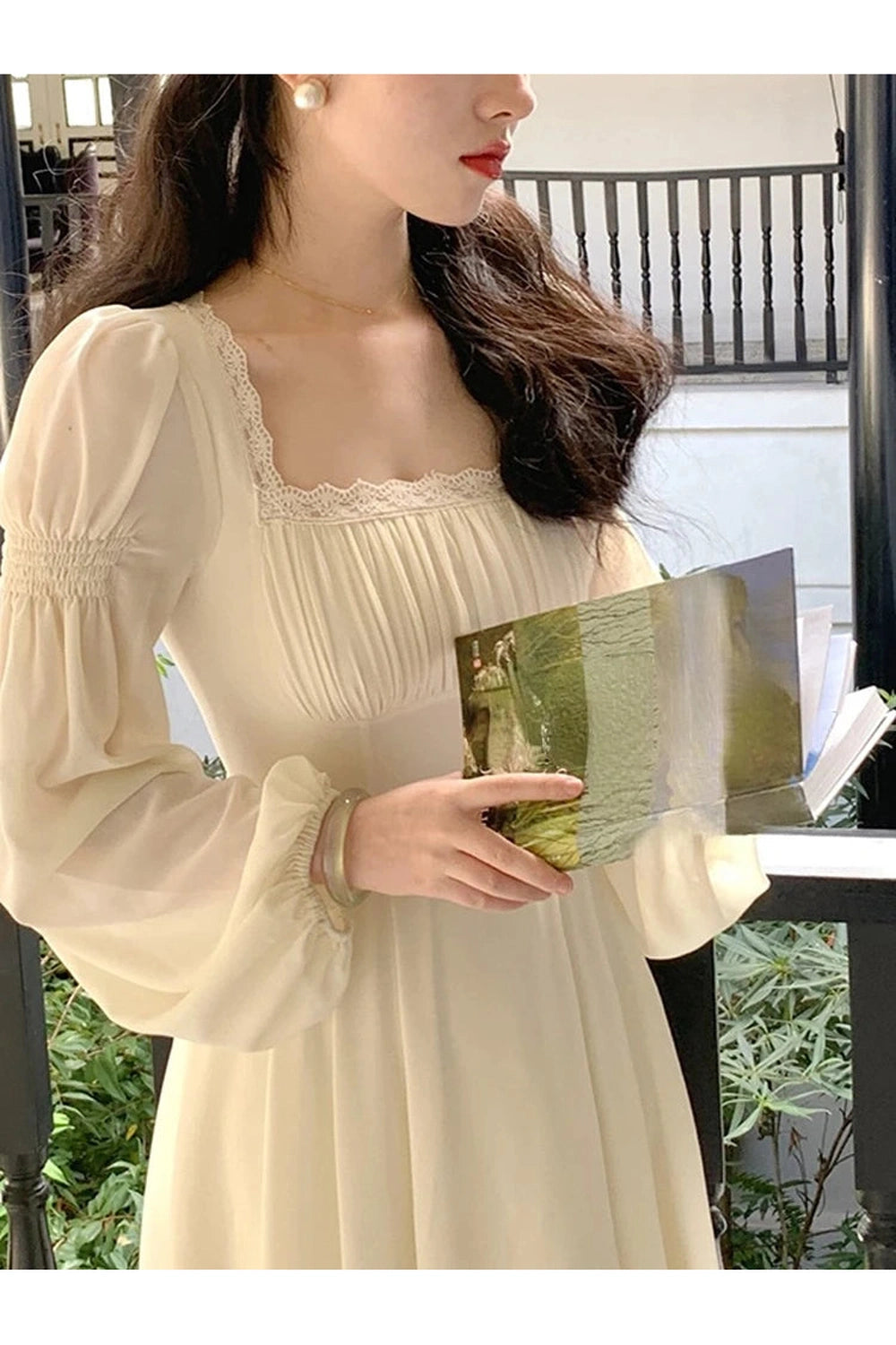 Elegant Solid Midi Dress cottagecoreclothes