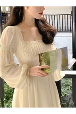 Elegant Solid Midi Dress cottagecoreclothes