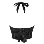 Gothiccore Floral Velvet Corset Top