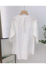 Hollow Out Vintage Blouse cottagecoreclothes