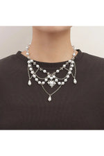 Pearls Heart Cross Necklace cottagecoreclothes