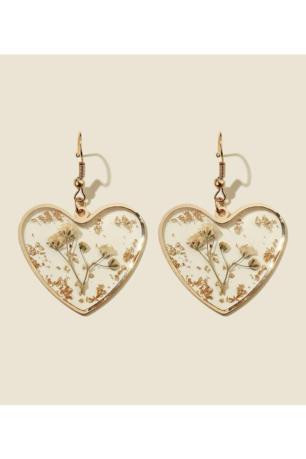 Blue Resin Heart Earrings cottagecoreclothes