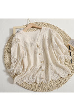 Cotton Puff Sleeve Cover-Up cottagecoreclothes