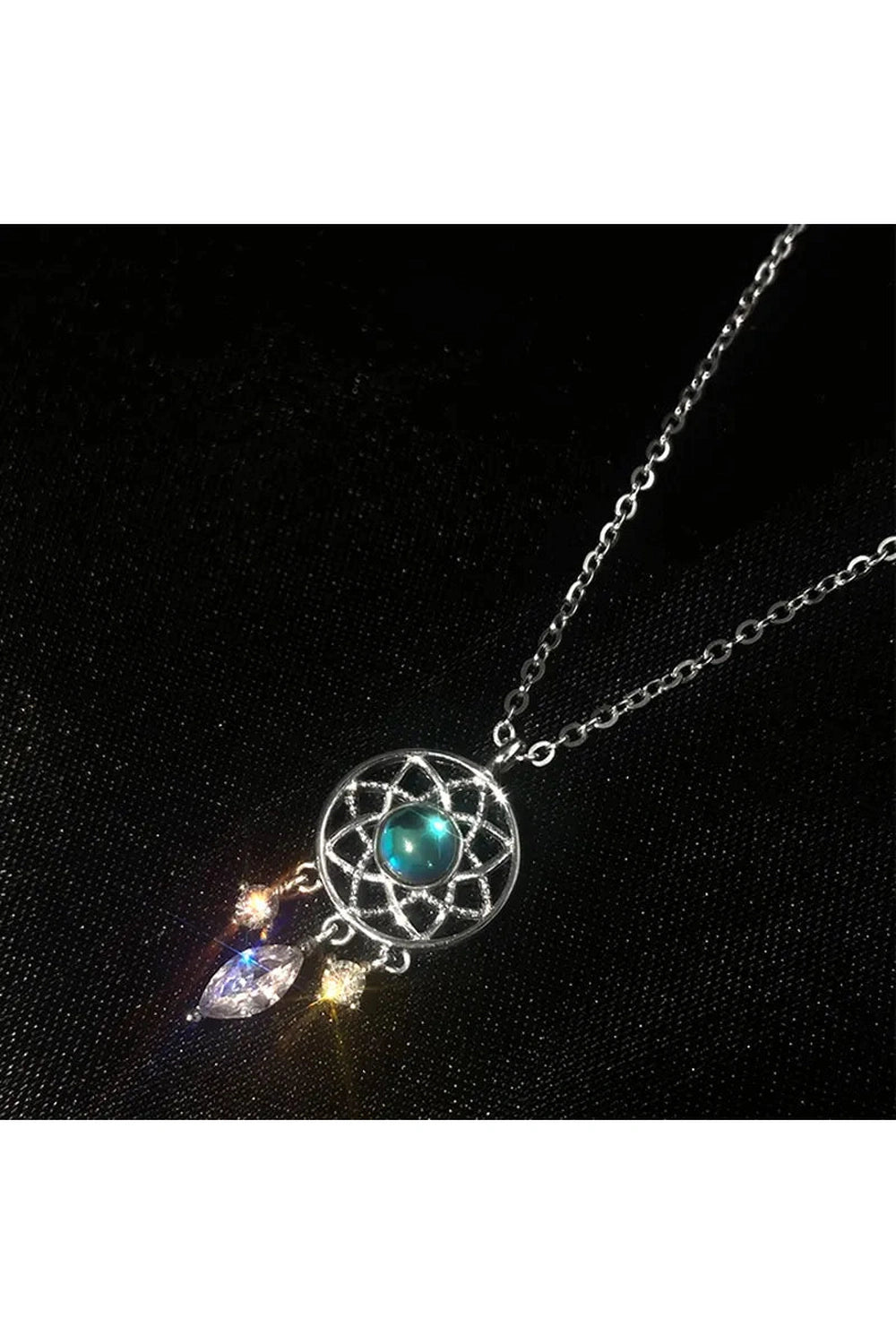Fairycore Moonstone Dreamcatcher Necklace cottagecoreclothes