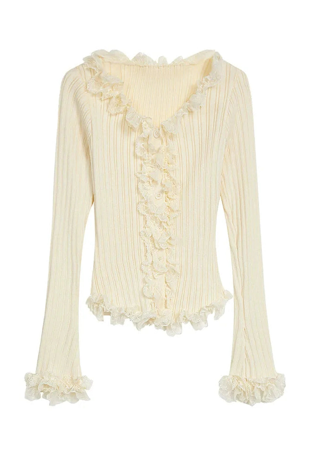 Vintage Lace Contrast Blouse cottagecoreclothes