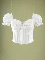 Vintage Ruffled Sweetheart Peasant Top cottagecoreclothes